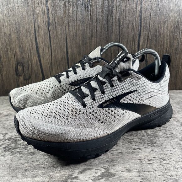 BROOKS Revel 4 Women's 9.5 B Ivory Black Running Shoes Sneakers 1203371B121 - Picture 2 of 10